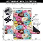 Yummy Donut Pattern Print Half Sofa Protector