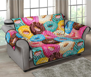 Yummy Donut Pattern Print Loveseat Protector