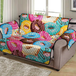 Yummy Donut Pattern Print Loveseat Protector