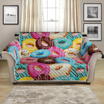 Yummy Donut Pattern Print Loveseat Protector