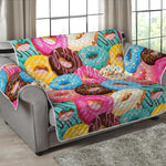 Yummy Donut Pattern Print Loveseat Protector