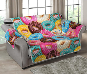 Yummy Donut Pattern Print Loveseat Protector