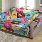 Yummy Donut Pattern Print Loveseat Protector