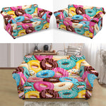 Yummy Donut Pattern Print Loveseat Slipcover