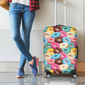 Yummy Donut Pattern Print Luggage Cover