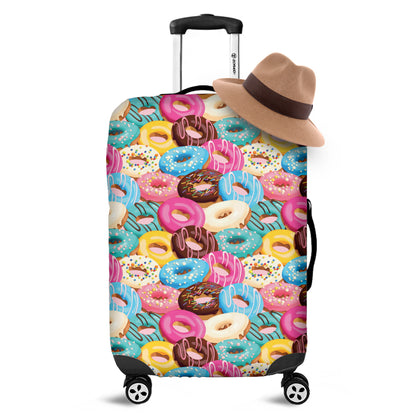 Yummy Donut Pattern Print Luggage Cover