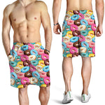 Yummy Donut Pattern Print Men's Shorts