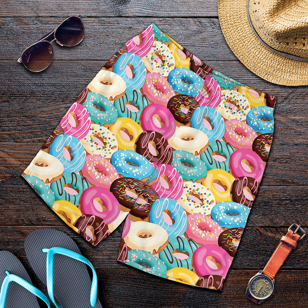 Yummy Donut Pattern Print Men's Shorts