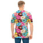 Yummy Donut Pattern Print Men's T-Shirt