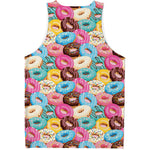 Yummy Donut Pattern Print Men's Tank Top