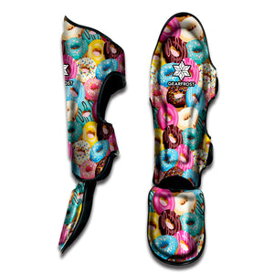 Yummy Donut Pattern Print Muay Thai Shin Guard