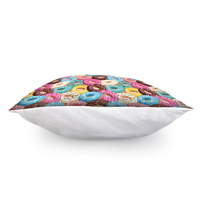 Yummy Donut Pattern Print Pillow Cover