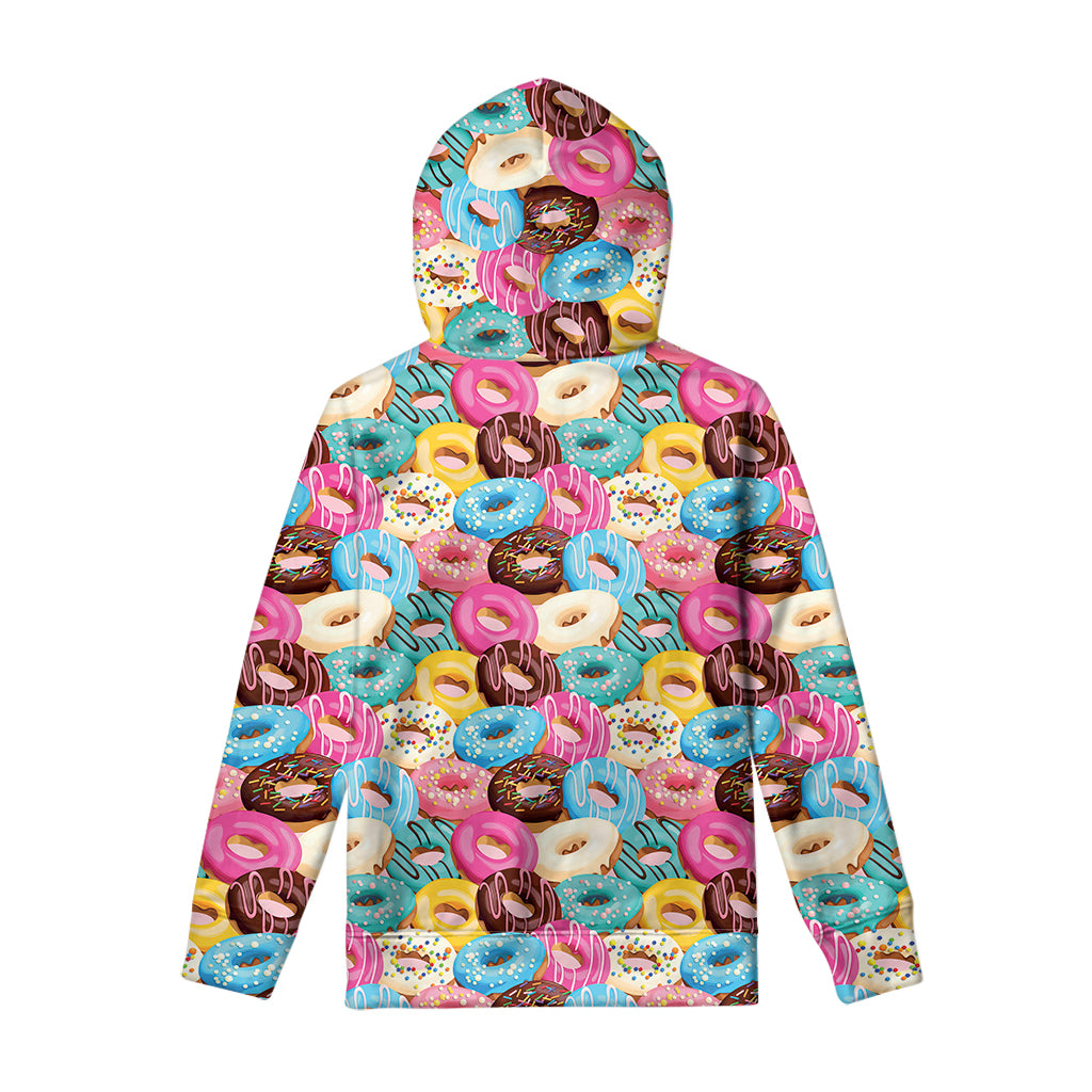 Yummy Donut Pattern Print Pullover Hoodie