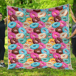 Yummy Donut Pattern Print Quilt