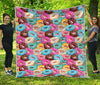 Yummy Donut Pattern Print Quilt