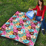 Yummy Donut Pattern Print Quilt