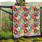 Yummy Donut Pattern Print Quilt