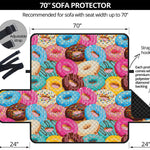 Yummy Donut Pattern Print Sofa Protector