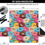 Yummy Donut Pattern Print Sofa Protector