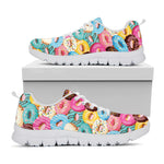 Yummy Donut Pattern Print White Sneakers