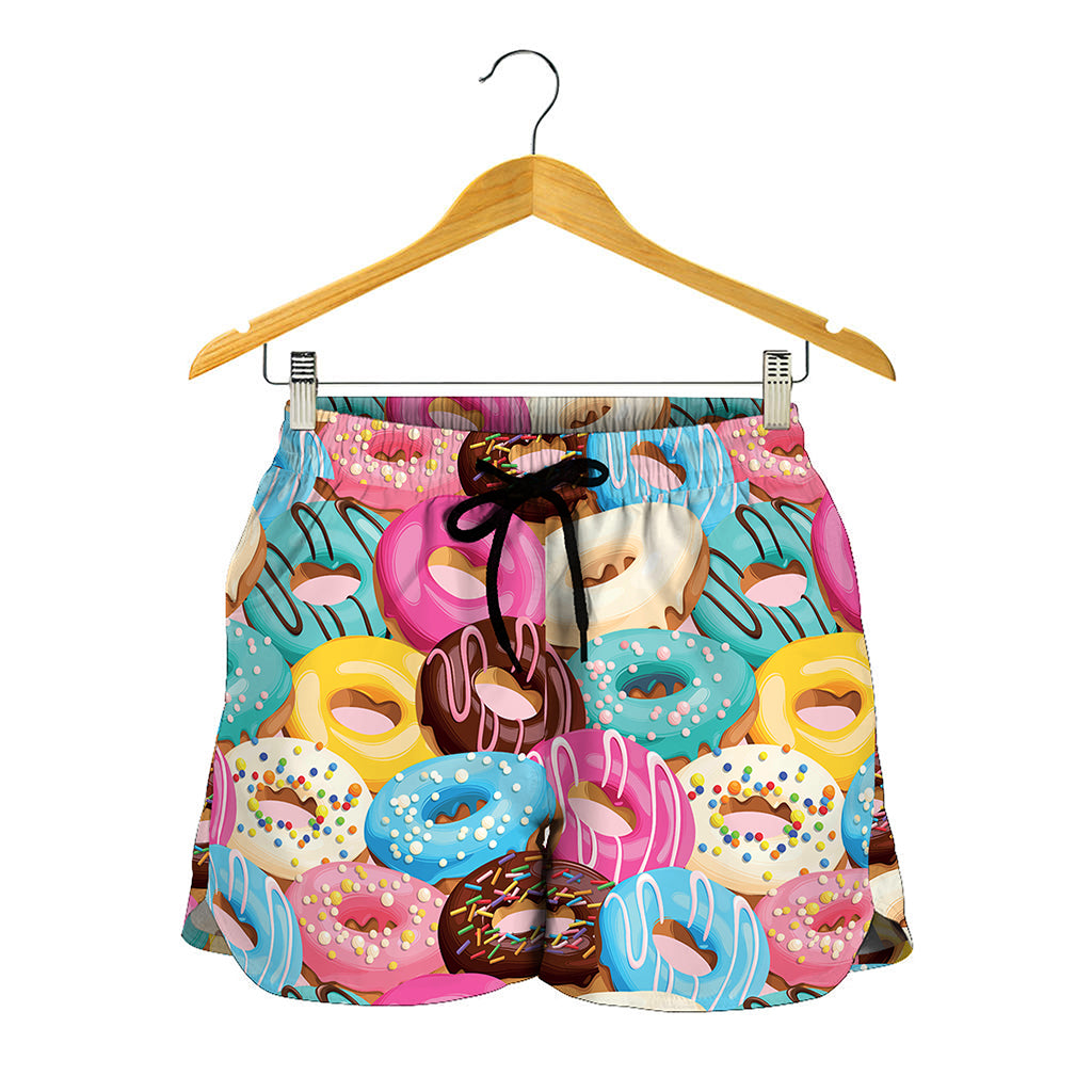 Yummy Donut Pattern Print Women's Shorts