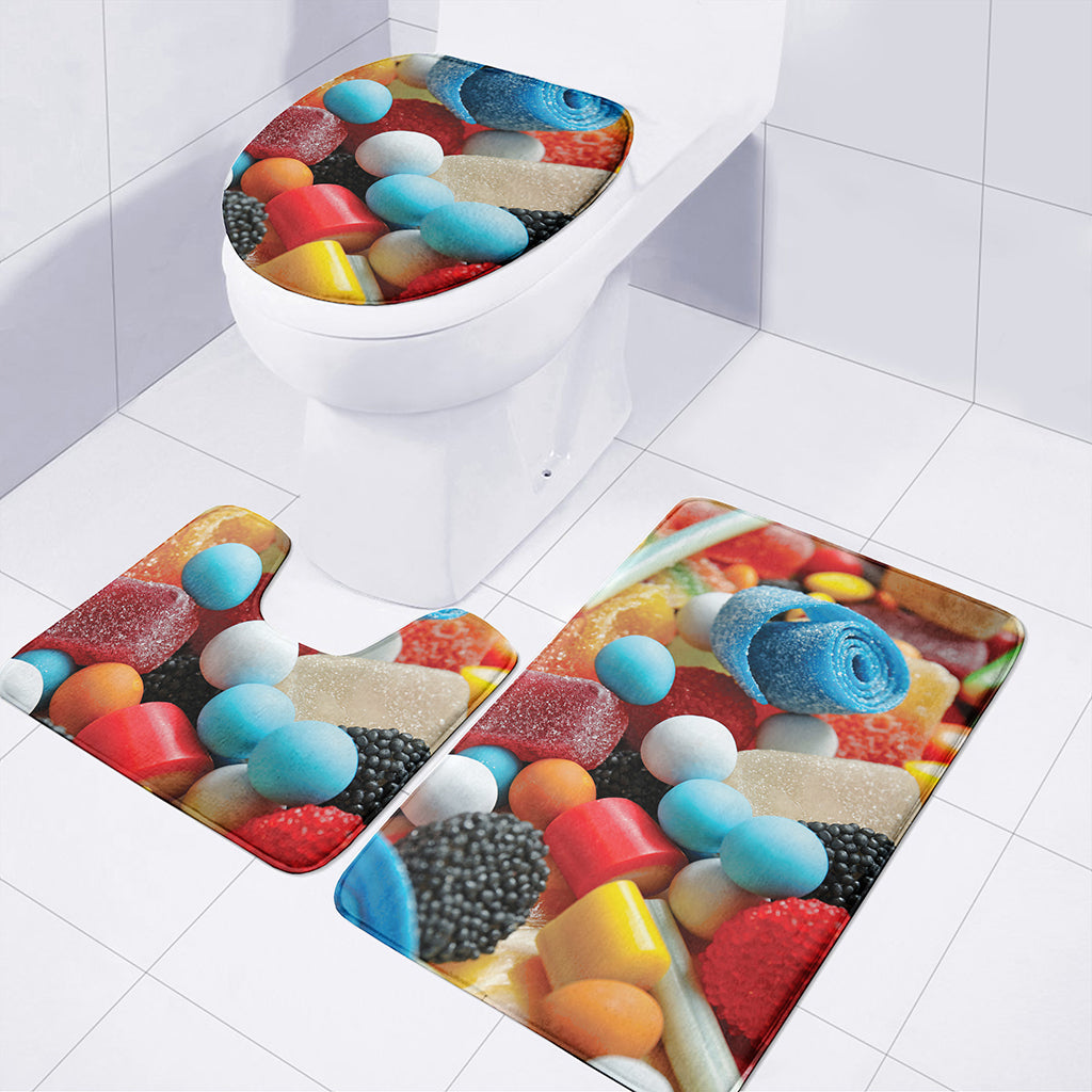 Yummy Gummy Print 3 Piece Bath Mat Set