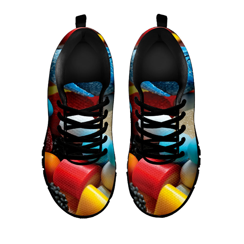 Yummy Gummy Print Black Sneakers