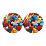 Yummy Gummy Print Car Coasters