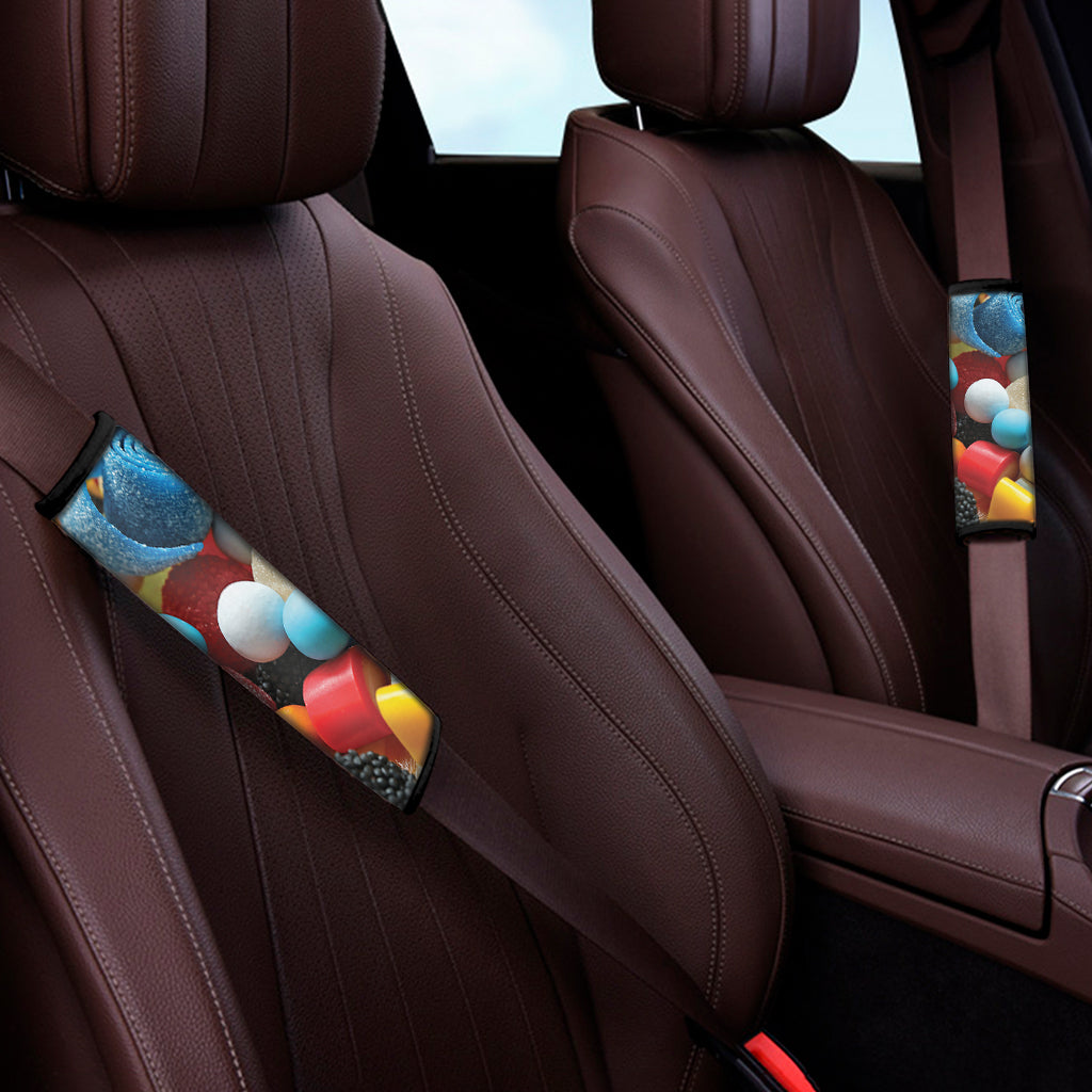 Yummy Gummy Print Car Seat Belt Covers