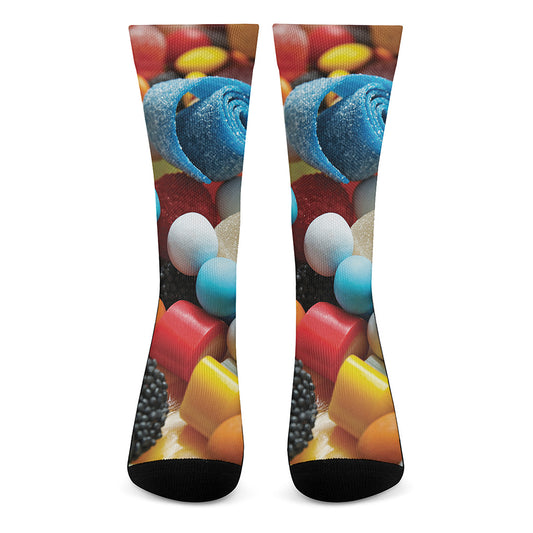 Yummy Gummy Print Crew Socks