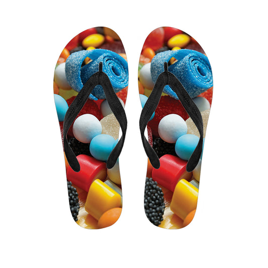Yummy Gummy Print Flip Flops
