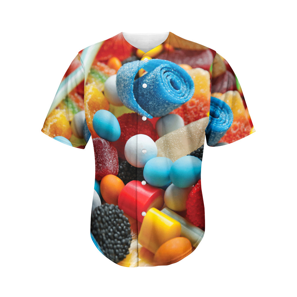 Yummy Gummy Print Men's Baseball Jersey