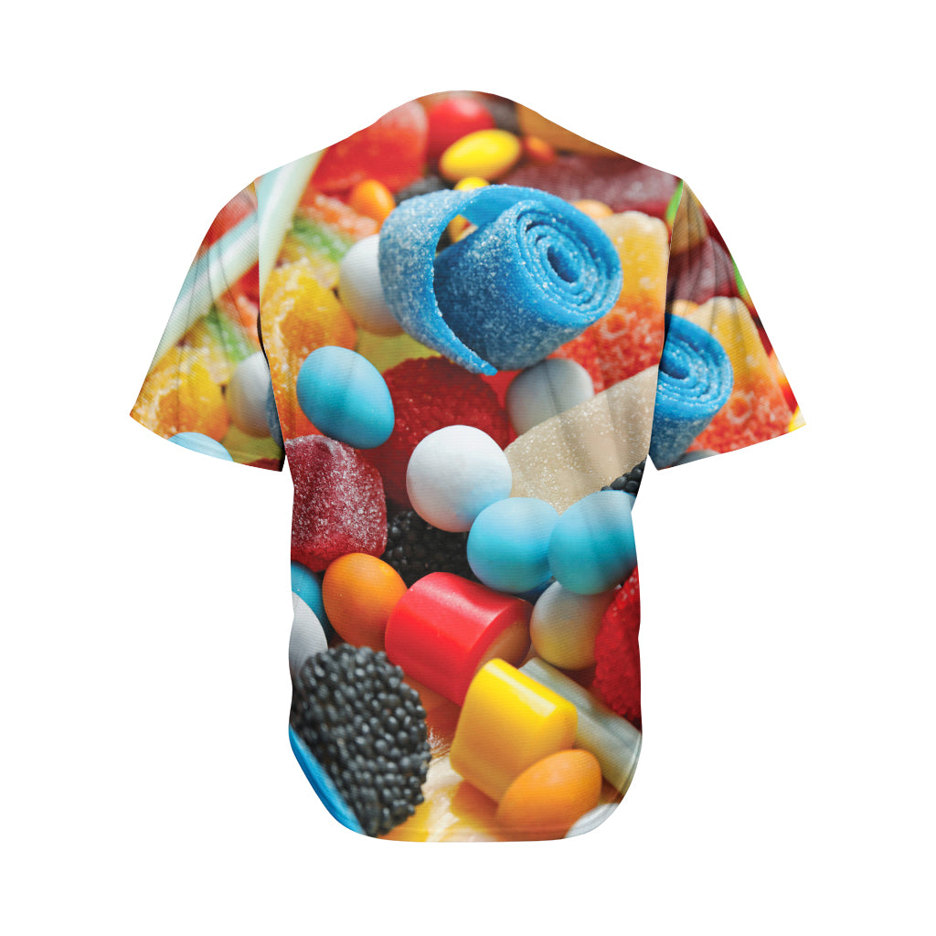Yummy Gummy Print Men's Baseball Jersey