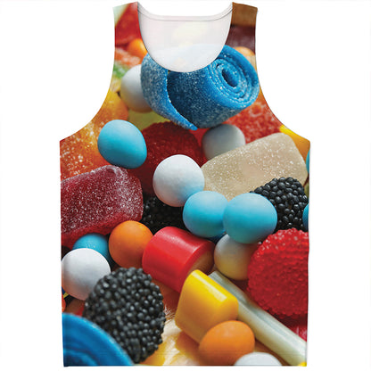 Yummy Gummy Print Men's Tank Top