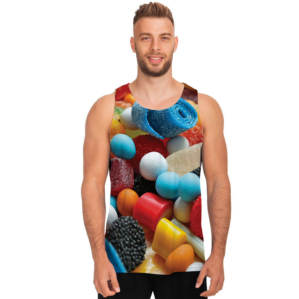 Yummy Gummy Print Men's Tank Top