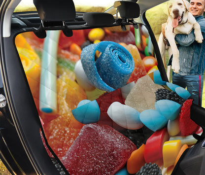 Yummy Gummy Print Pet Car Back Seat Cover