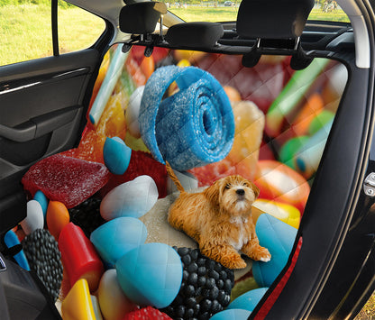 Yummy Gummy Print Pet Car Back Seat Cover