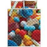 Yummy Gummy Print Quilt Bed Set