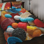 Yummy Gummy Print Quilt Bed Set