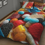 Yummy Gummy Print Quilt Bed Set