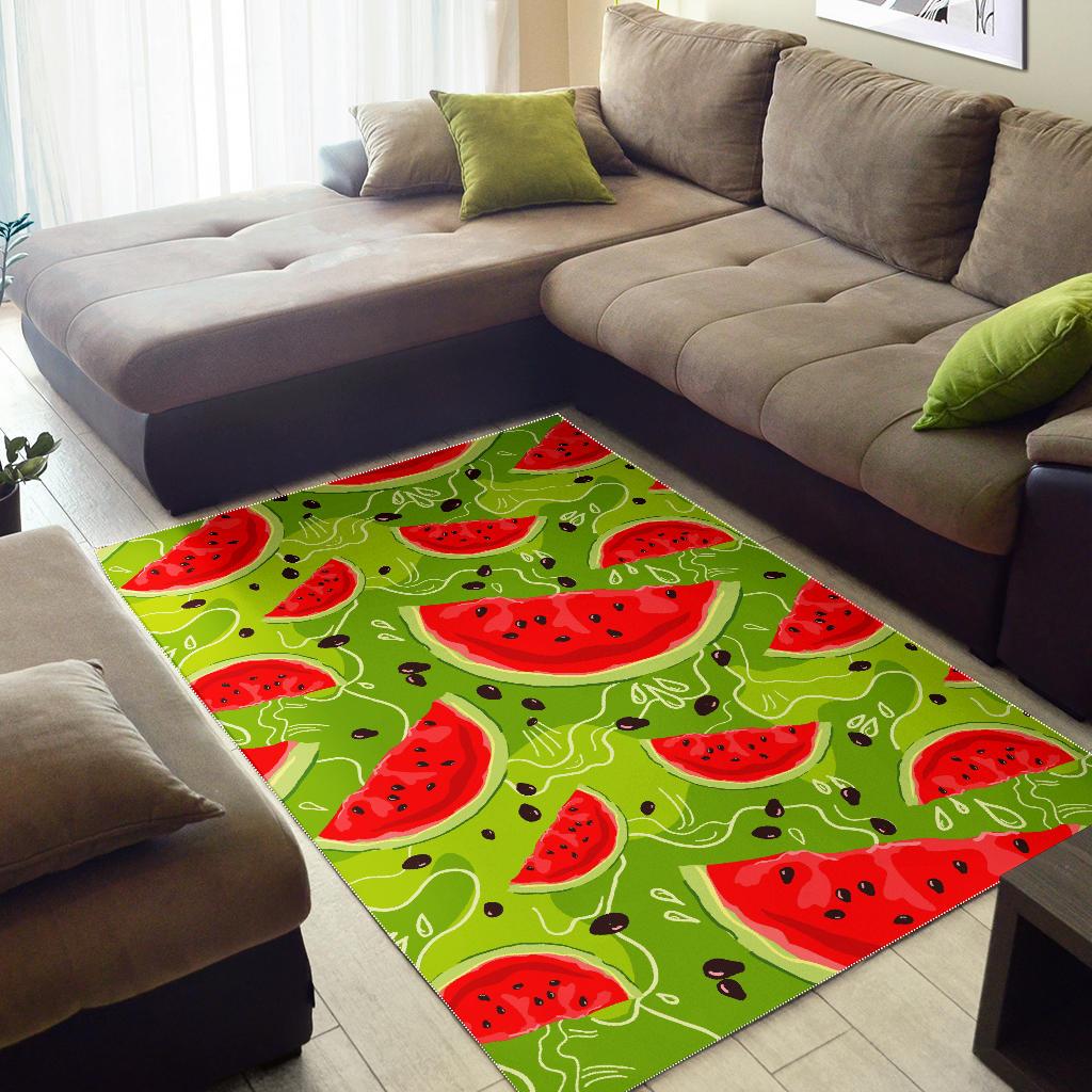 Yummy Watermelon Pieces Pattern Print Area Rug GearFrost