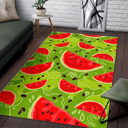 Yummy Watermelon Pieces Pattern Print Area Rug GearFrost