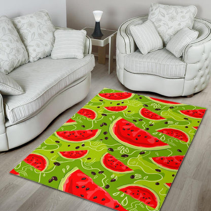 Yummy Watermelon Pieces Pattern Print Area Rug GearFrost