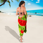 Yummy Watermelon Pieces Pattern Print Beach Sarong Wrap