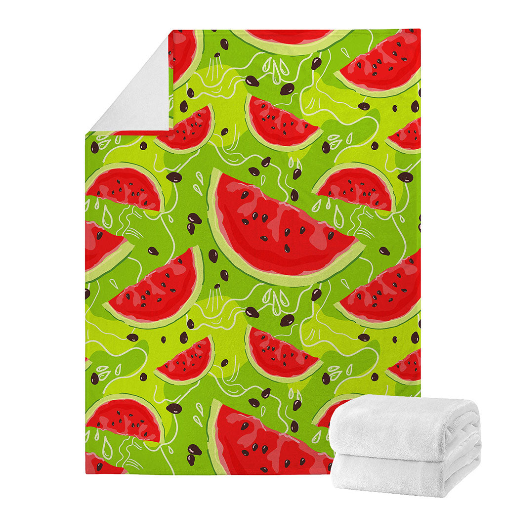 Yummy Watermelon Pieces Pattern Print Blanket