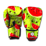 Yummy Watermelon Pieces Pattern Print Boxing Gloves