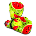 Yummy Watermelon Pieces Pattern Print Boxing Gloves