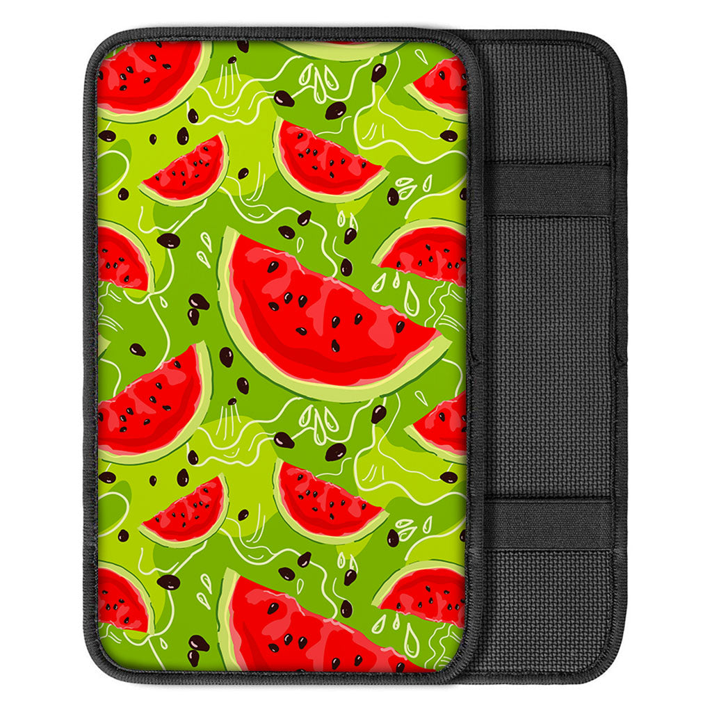 Yummy Watermelon Pieces Pattern Print Car Center Console Cover