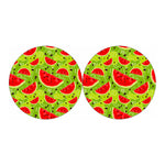 Yummy Watermelon Pieces Pattern Print Car Coasters