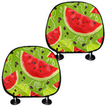 Yummy Watermelon Pieces Pattern Print Car Headrest Covers